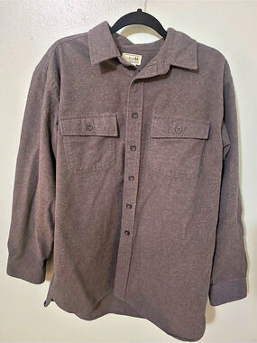 L.L.Bean Men's Chamois Shirt, Traditional Fit Gray Large